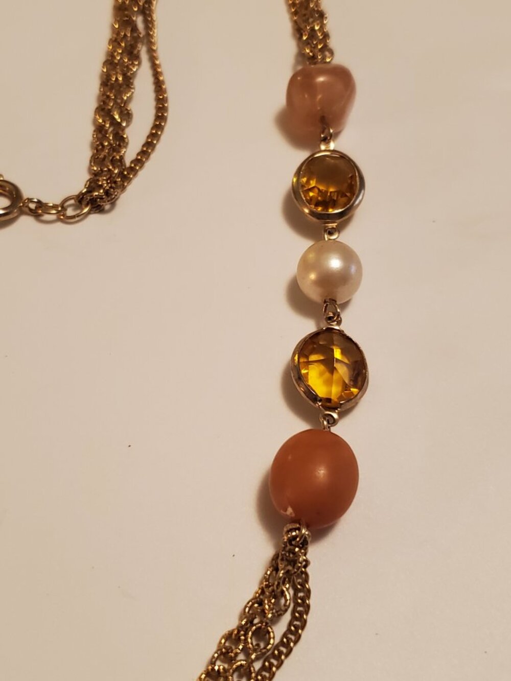1 -3Gold Chians Linked Necklace, item # # A-1810.  wt 42 grams. - Picture 5 of 13